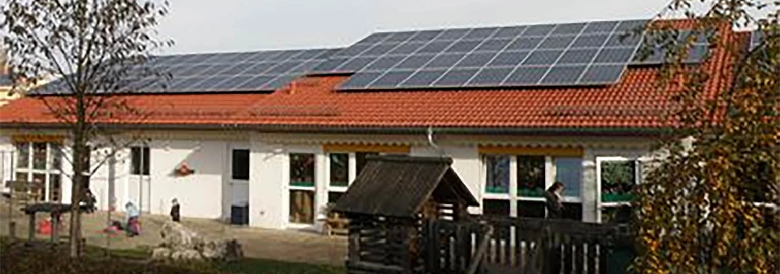 PV-Anlage auf dem Dach der Spatzennest-Kinderkrippe